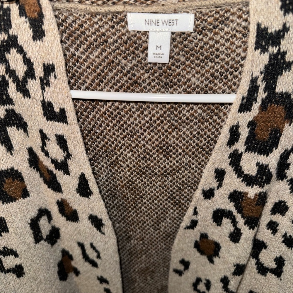 Nine West leopard print cardigan